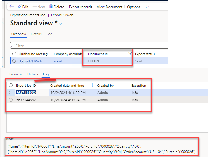 Tracing a document's export history