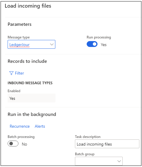 Load messages operation