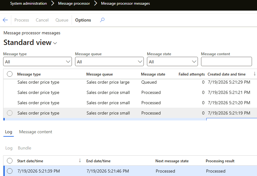 Message processor messages form - no message ID visible