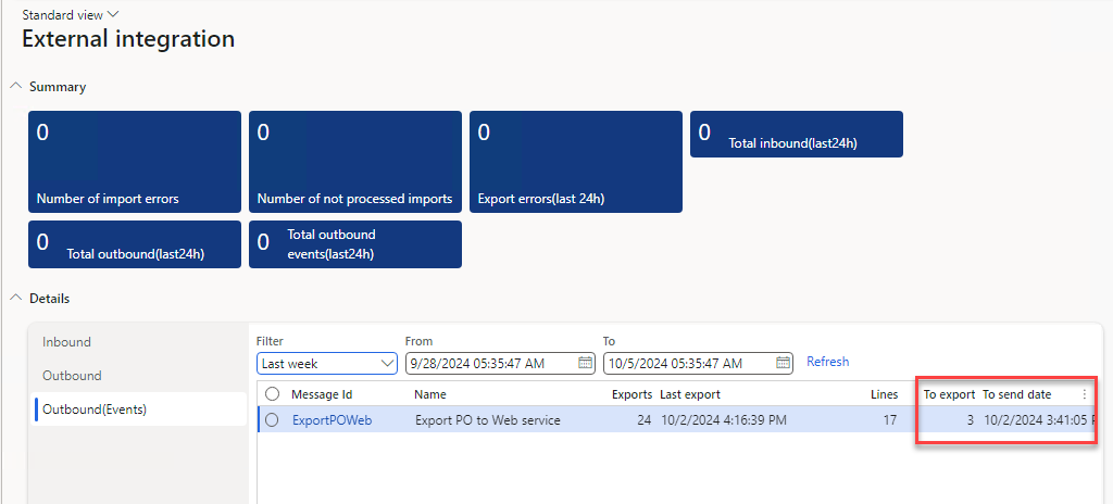 External Integration workspace